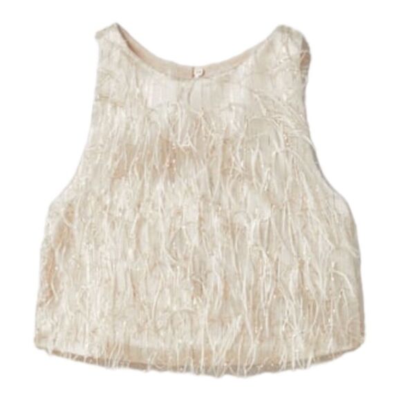 ZARA Kids | Golden | FEATHER TOP - Picture 2 of 7